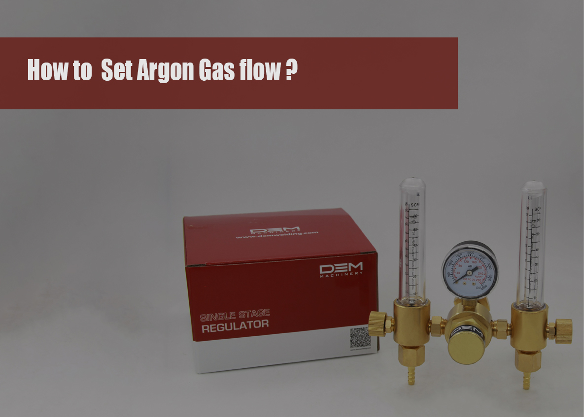 How to adjust argon gas flow ?